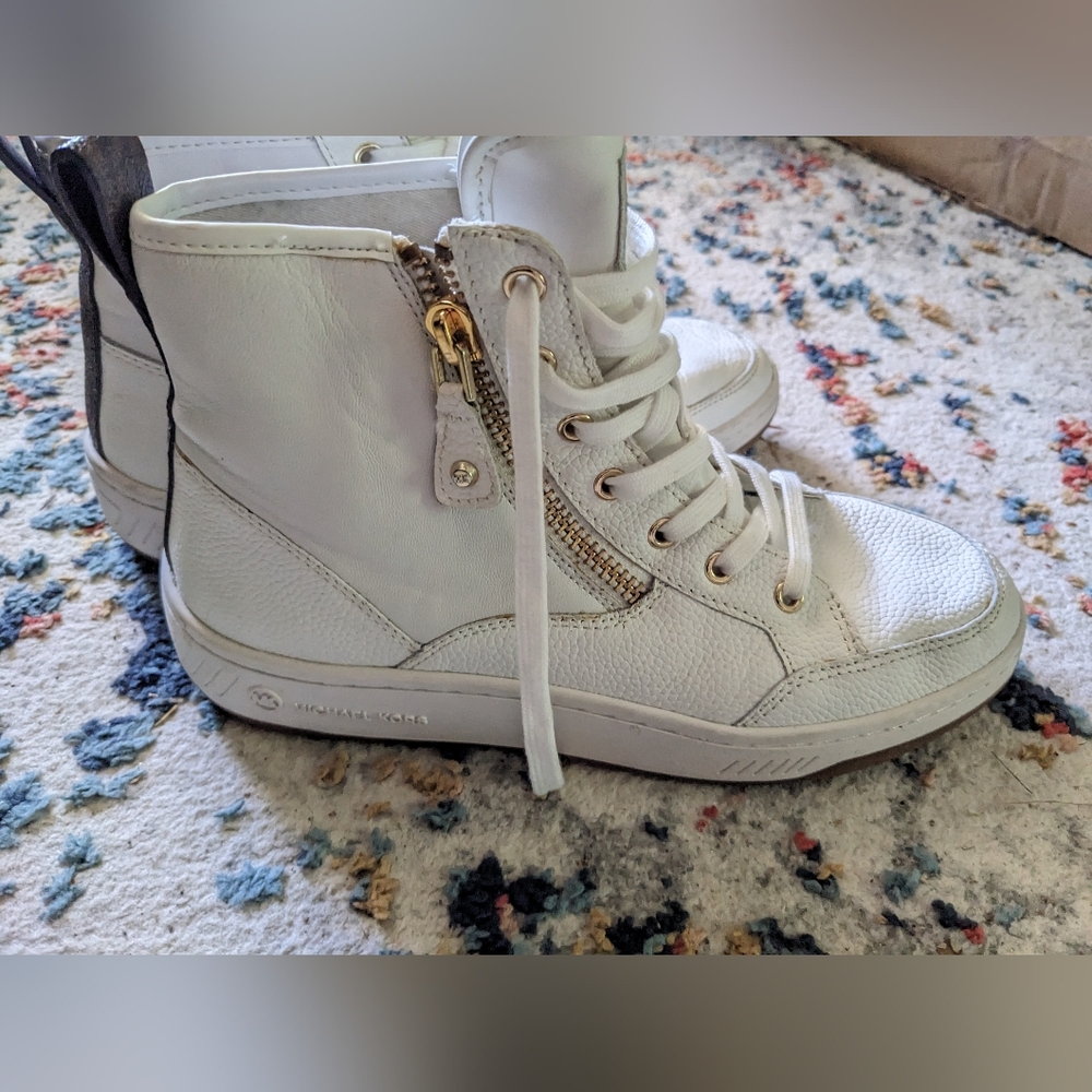 Michael Kors White High-Top Sneakers